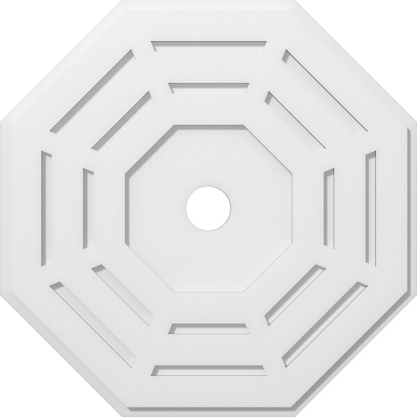 Ekena Millwork Westin Architectural Grade PVC Contemporary Ceiling Medallion, 28"OD x 3"ID x 11"C x 1"P CMP28WN-03000 - main